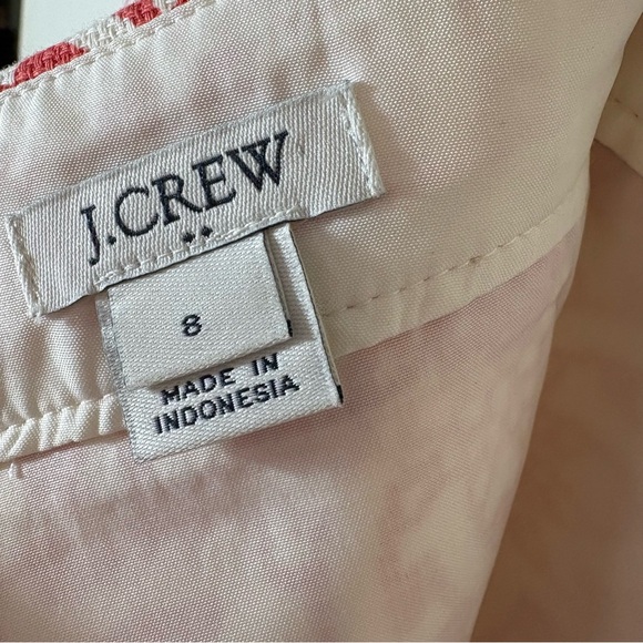 J. Crew No. 2 Pencil‎ Skirt Red Tile Print Size 8 - Picture 6 of 8